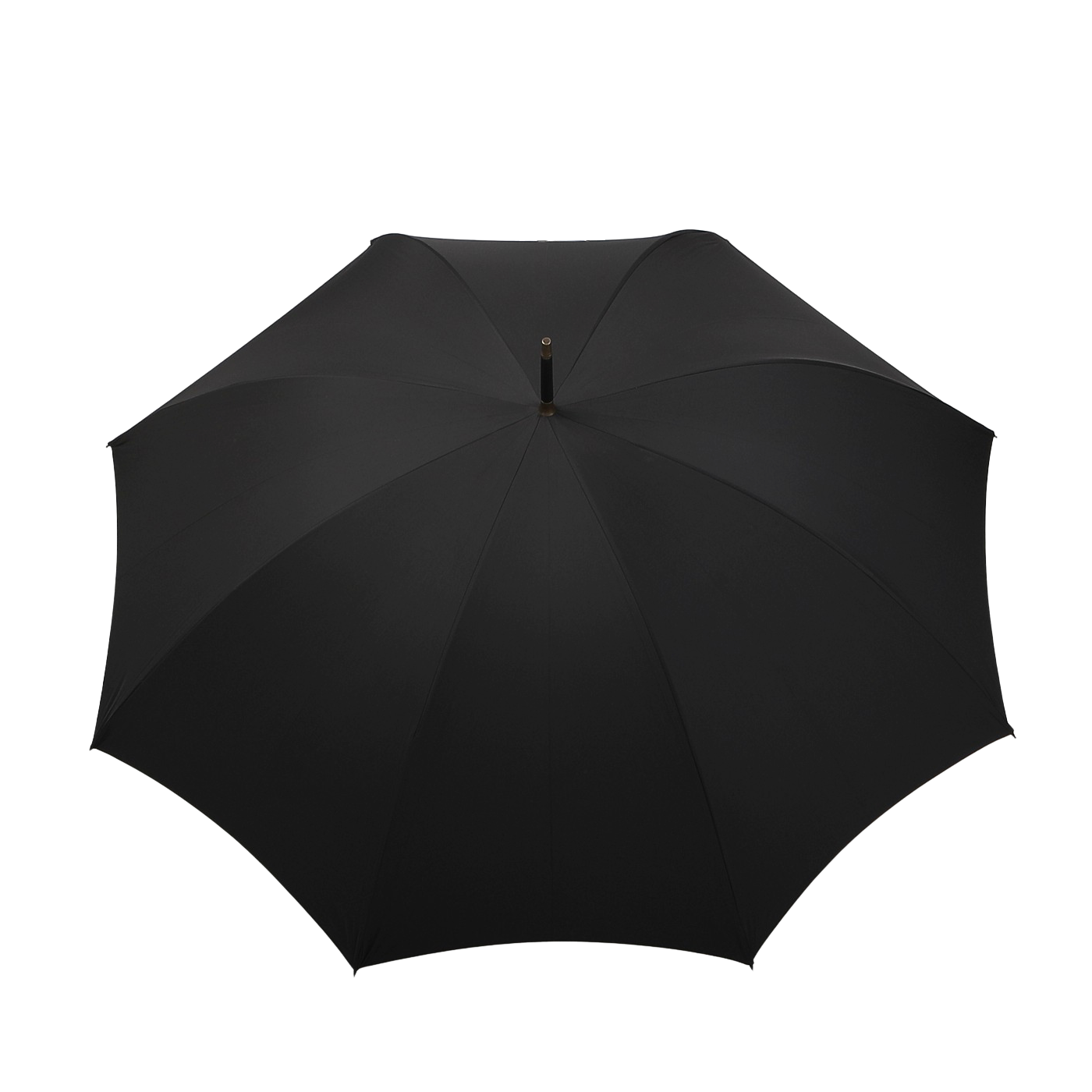 A large, fully opened Black Rabbit Head Handle Umbrella from Fox Umbrellas, featuring a rabbit head handle and an eight-rib metal frame, displayed against a plain white background.