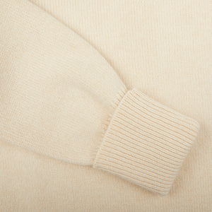 G.R.P Ecru Wool Cashmere Mock Neck Sweater Cuff