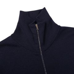 A G.R.P navy blue merino wool zip jacket.