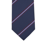 Gierre Milano Blue Purple Striped Silk Lined Tie Tip