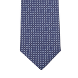 Gierre Milano Dark Blue Dot Printed Silk Lined Tie Tip