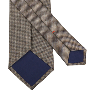 Gierre Milano Grey Herringbone Silk Cotton Lined Tie Back