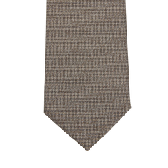 Gierre Milano Grey Herringbone Silk Cotton Lined Tie Tip