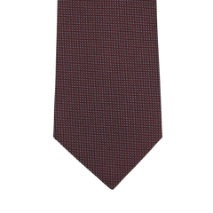 Gierre Milano Wine Silk Cotton Lined Woven Tie Tip