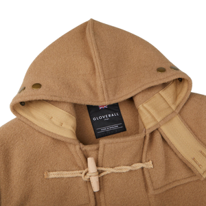 A Camel Wool Monty Duffel Coat made by Gloverall.