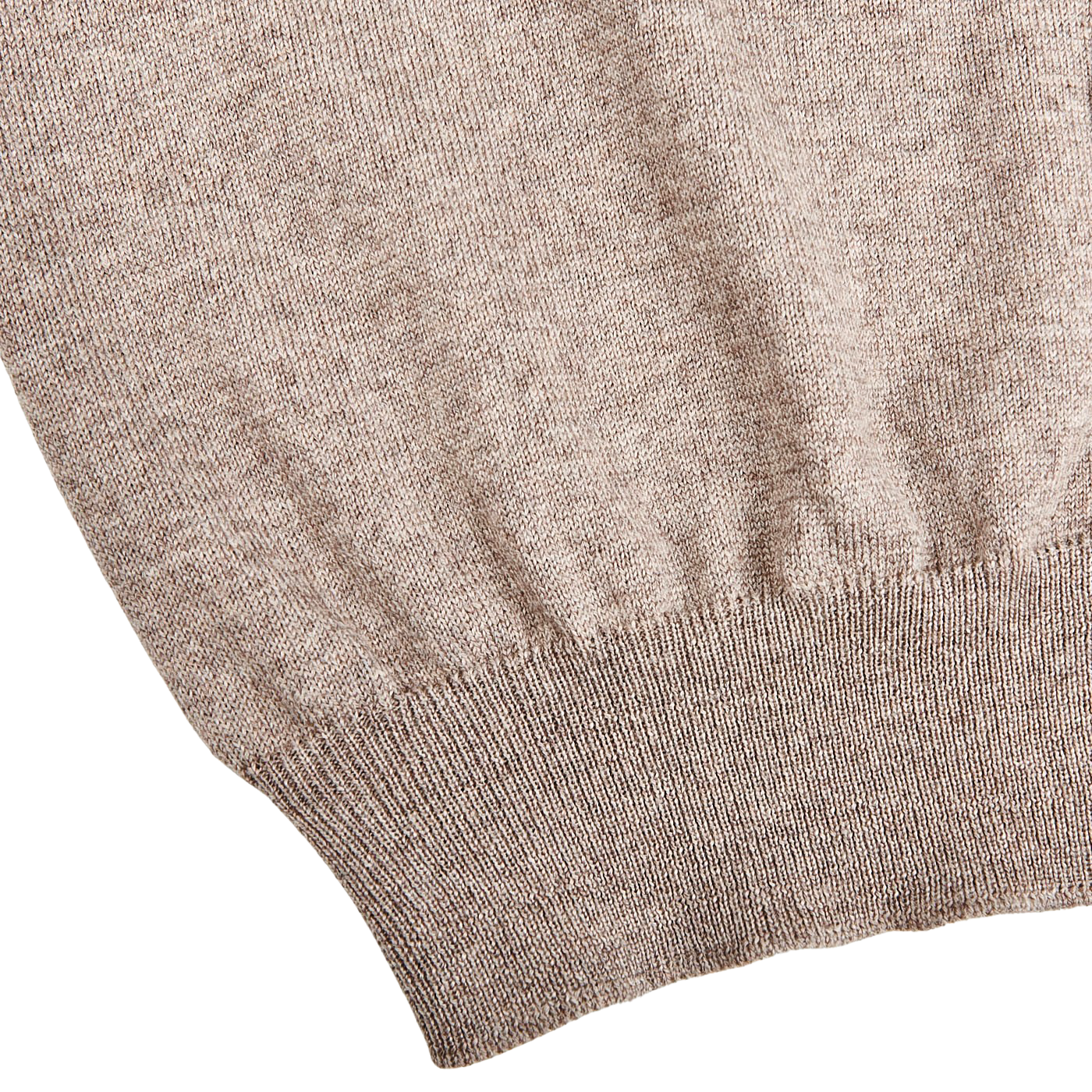 Gran Sasso Beige Extra Fine Merino Wool Vest Edge