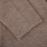 Gran Sasso Dark Taupe Travel Wool Knitted Blazer Cuff