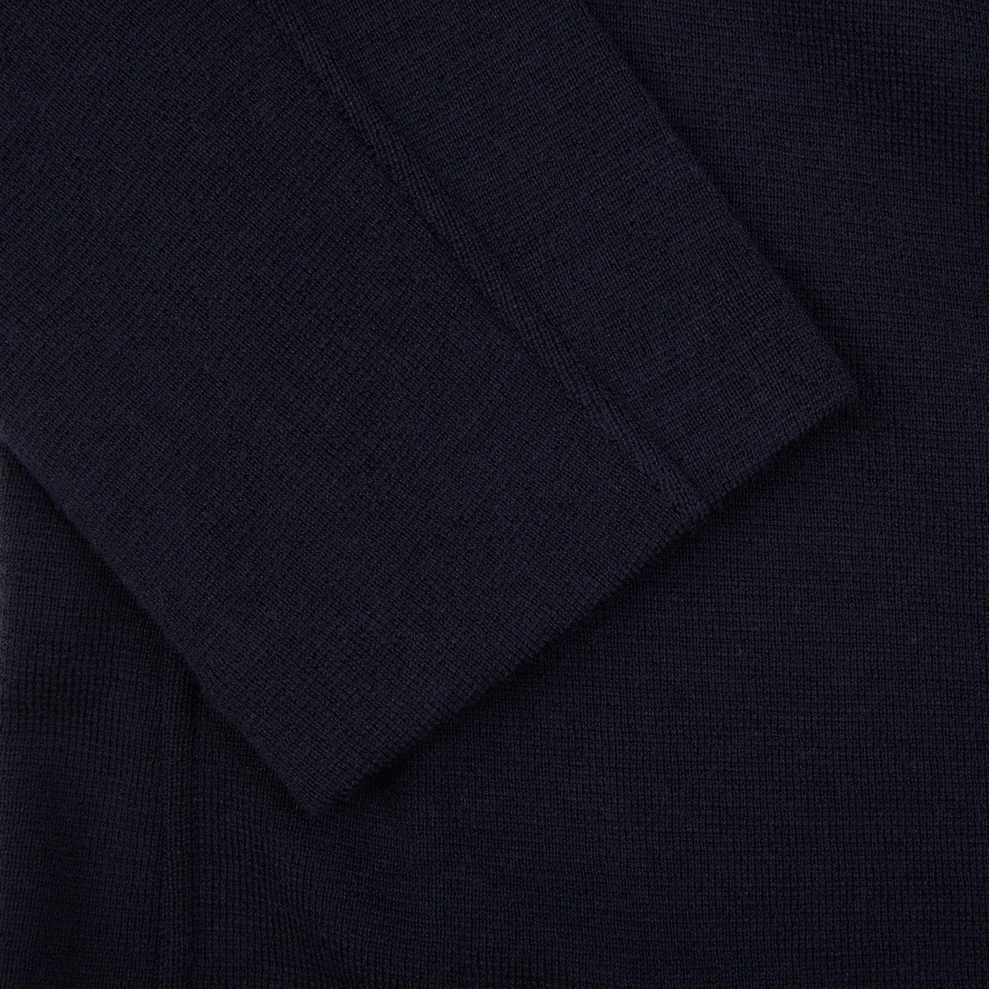 Gran Sasso Navy Blue Travel Wool Knitted Blazer Cuff