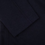 Gran Sasso Navy Blue Travel Wool Knitted Blazer Cuff