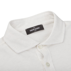 Gran Sasso Off-White Cotton Cashmere Popover Collar