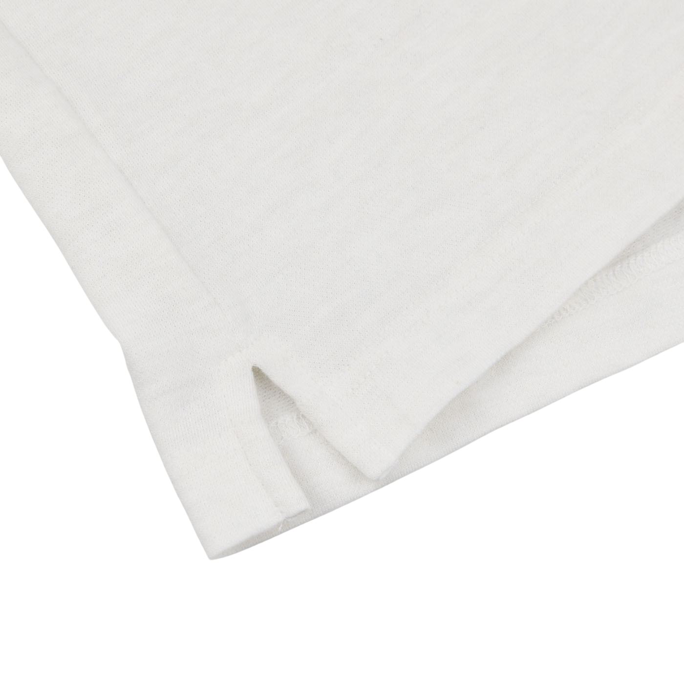 Gran Sasso Off-White Cotton Cashmere Popover Edge
