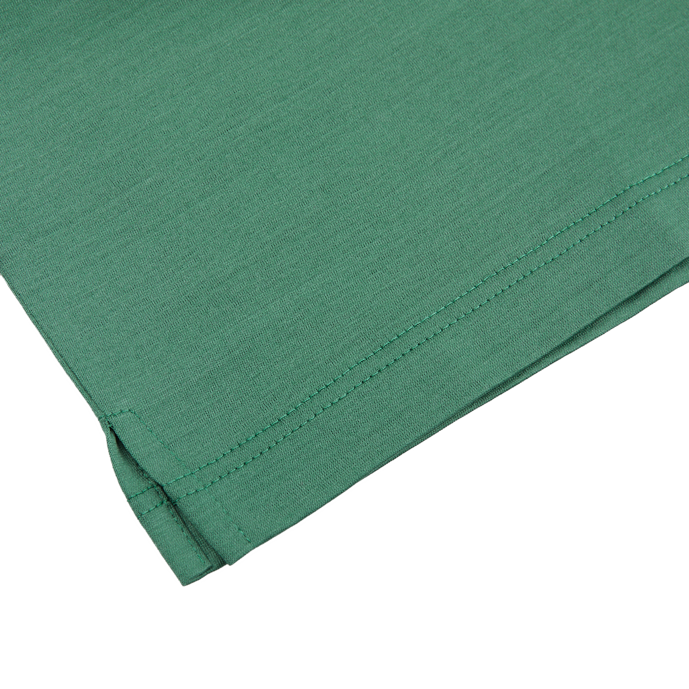 A Gran Sasso knitted fabric in Aqua Green Cotton Filo Scozia Polo Shirt with black lines.