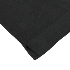 Gran Sasso's Black Organic Cotton T-Shirt features a sleek design with subtle texture, finished edge, and small slit.