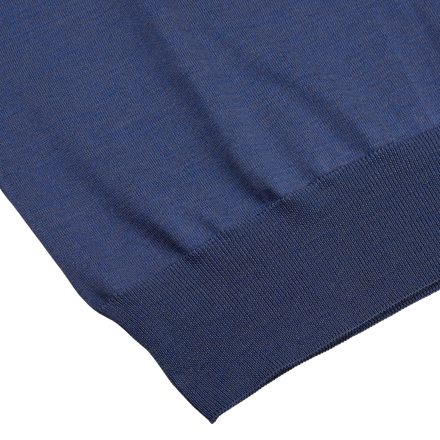 A Gran Sasso Dark Blue Silk Cotton Crewneck Sweater in a dark blue summer version.