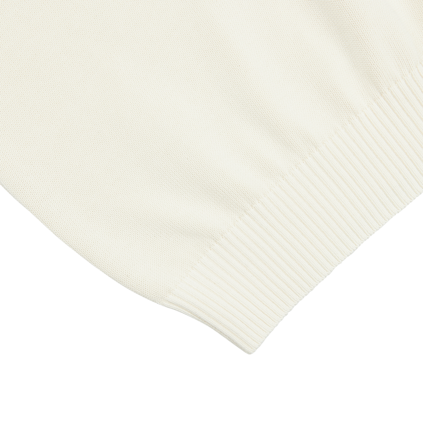 A close up of a Gran Sasso Cream Beige Egyptian Cotton Crewneck Sweater.