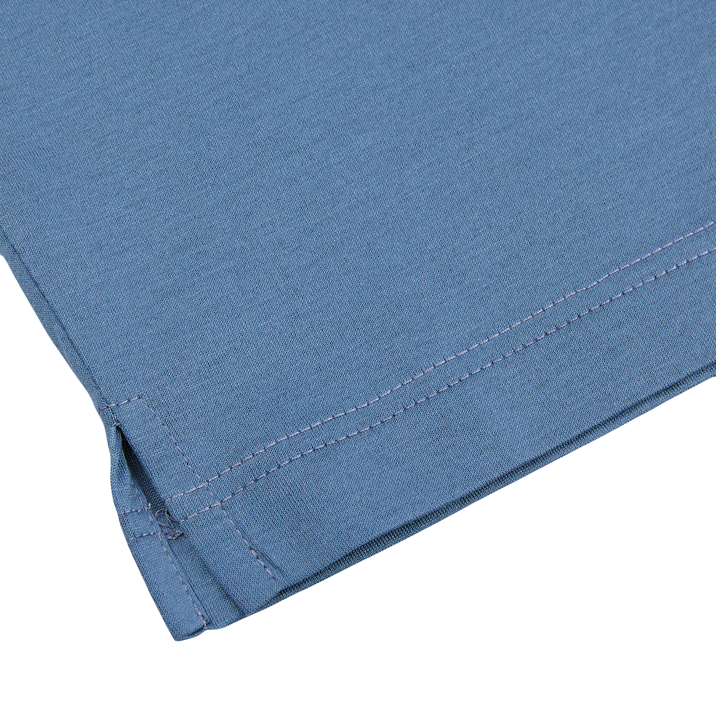 A close up of a Gran Sasso dark blue cotton Filo Scozia polo shirt.