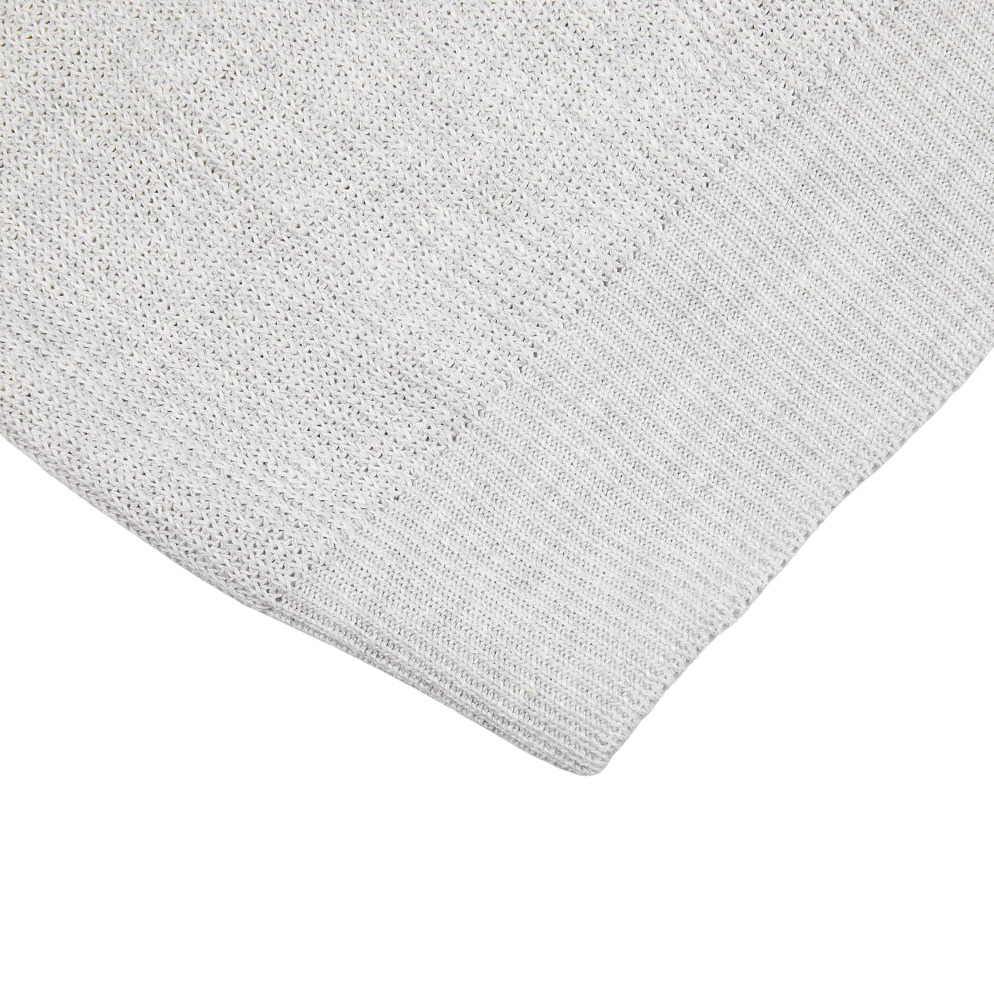 A Light Grey Linen Cotton T-shirt by Gran Sasso on a white surface.