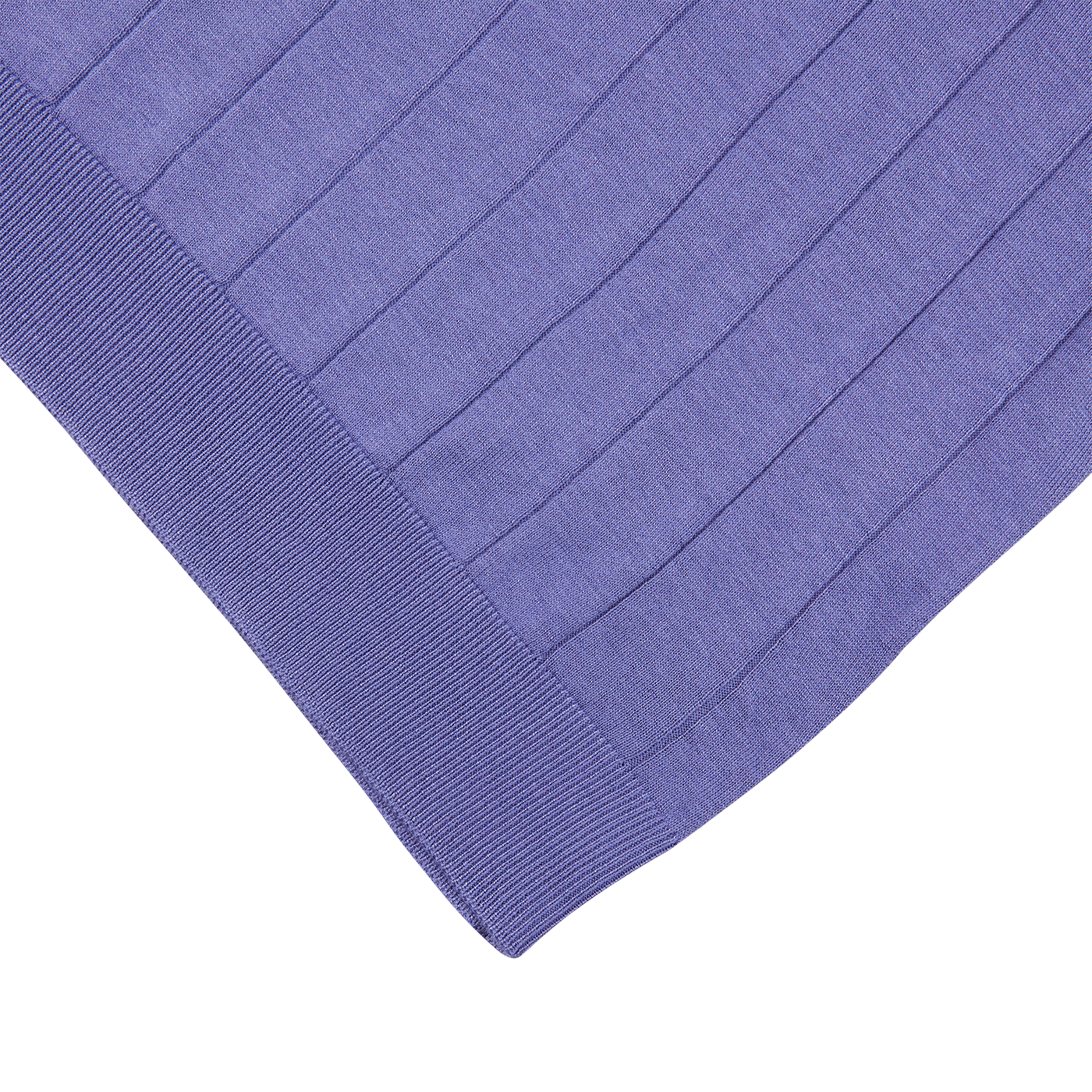 A close-up of a Gran Sasso Purple Knitted Silk Polo Shirt.