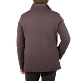 Herno Dark Brown Technical Nylon Field Jacket Front