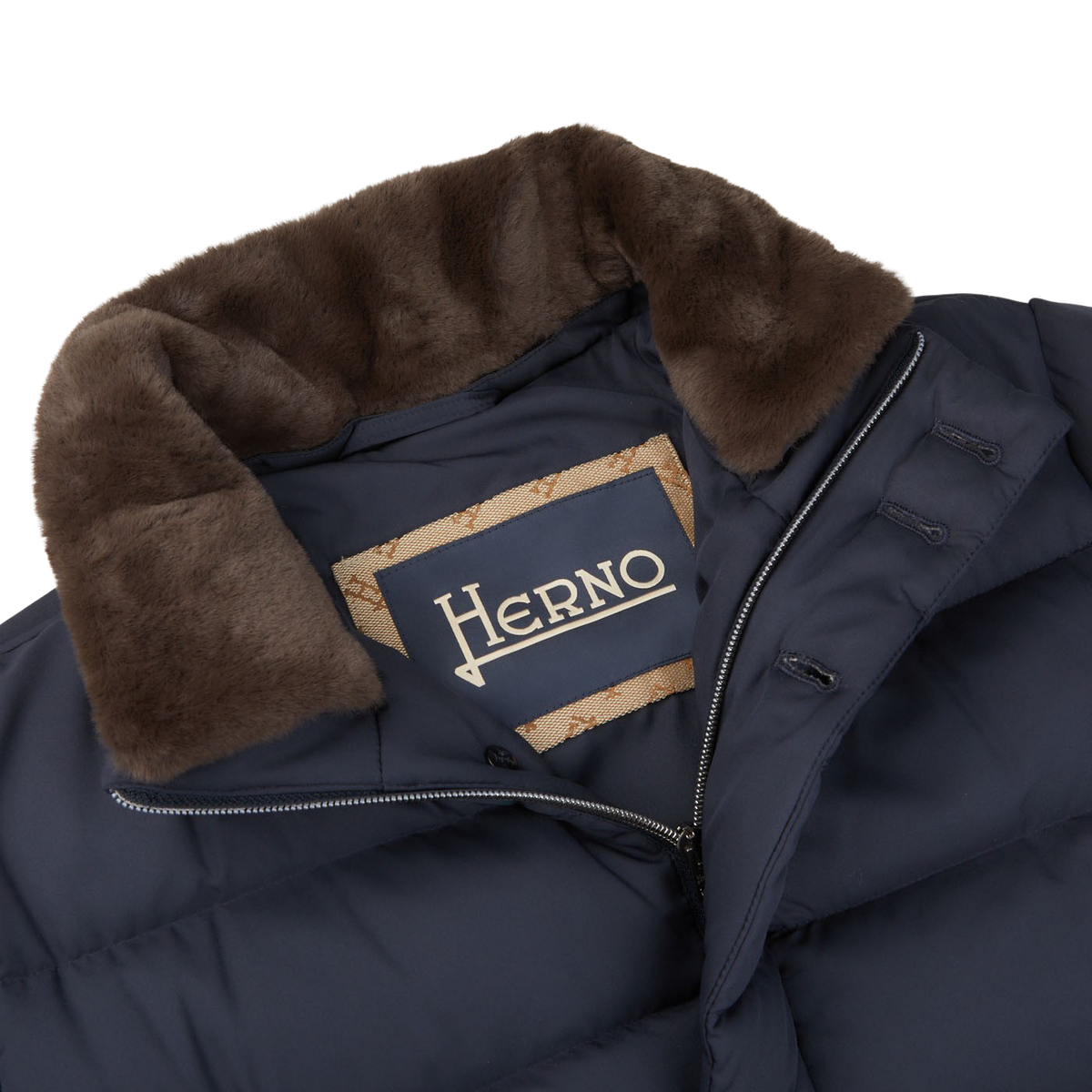 Herno | Navy Blue Technical Nylon Polar Tech Jacket – Baltzar