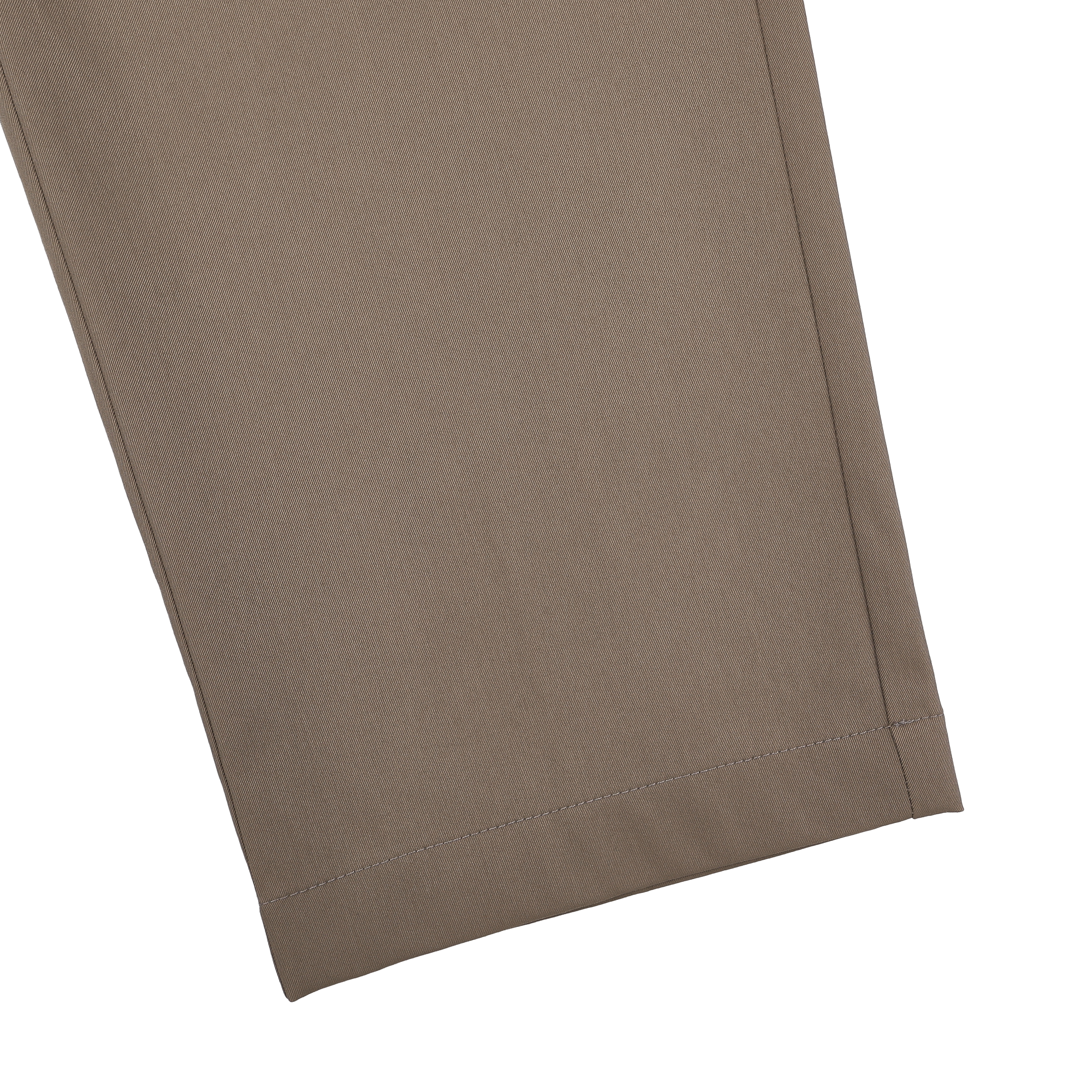 Close-up of dark beige nylon stretch drawstring trousers by Herno on a black background, showcasing hem and seam details for craftsmanship enthusiasts.