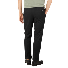 Hiltl Black Cotton Stretch Regular Fit Chinos Back