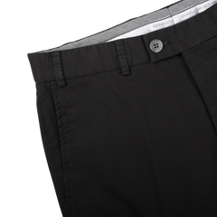 Hiltl Black Cotton Stretch Regular Fit Chinos Cuff