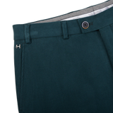 A close up of Hiltl's Airforce Blue Cotton Stretch Regular Fit Chinos.