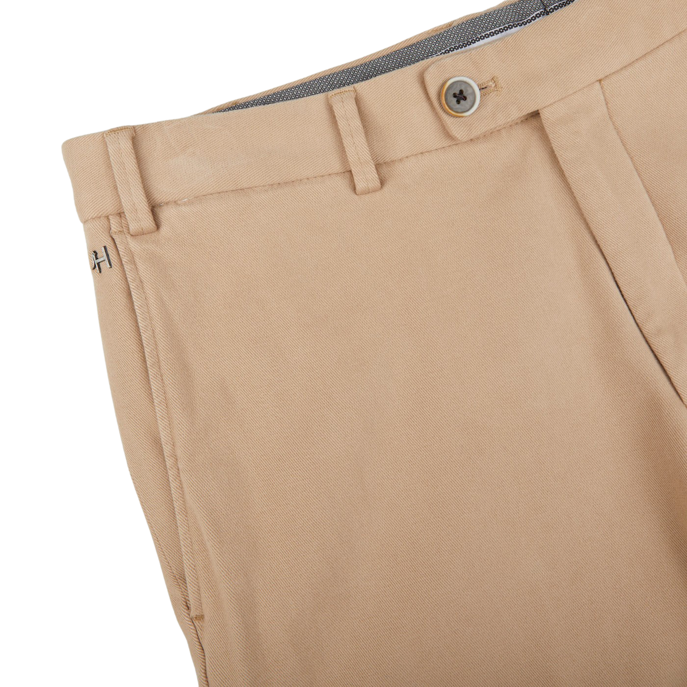The Light Beige Cotton Stretch Regular Fit Chinos by Hiltl in cotton twill.