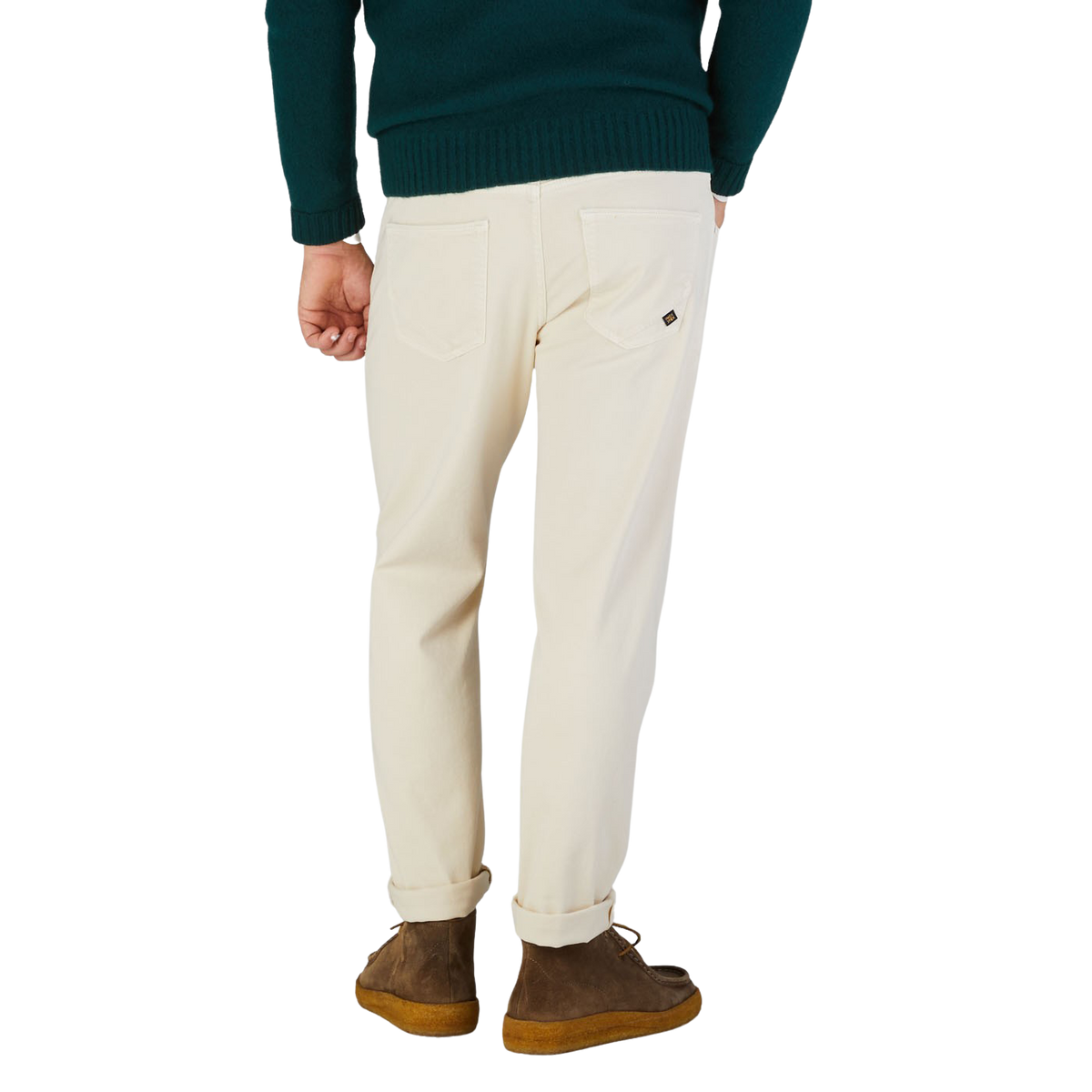 Cream Cotton Stretch Five Pocket Jeans – Baltzar