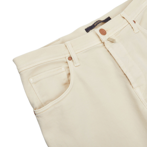 Incotex Cream Cotton Stretch Five Pocket Jeans Edge