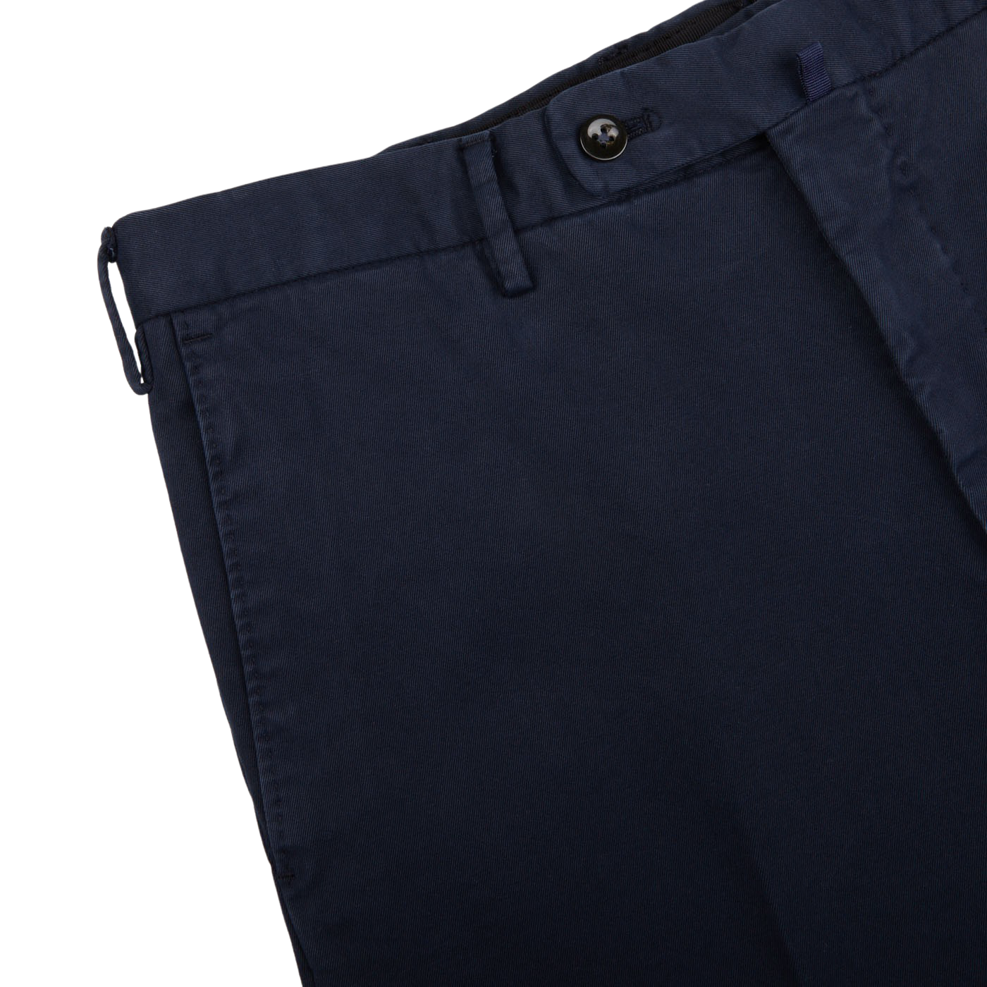 Incotex Dark Blue Cotton Stretch Comfort Chinos Edge