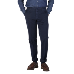 Incotex Dark Blue Cotton Stretch Comfort Chinos Front