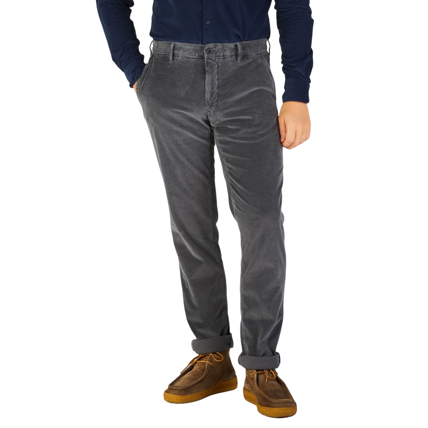 Frame Mens Charcoal Grey L'homme Slim-fit Stretch Cotton-corduroy Trousers  | ModeSens