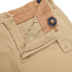 Incotex Light Beige Cotton Stretch Comfort Chinos Zipper