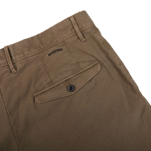 Incotex Mole Brown Cotton Stretch Casual Chinos Pocket
