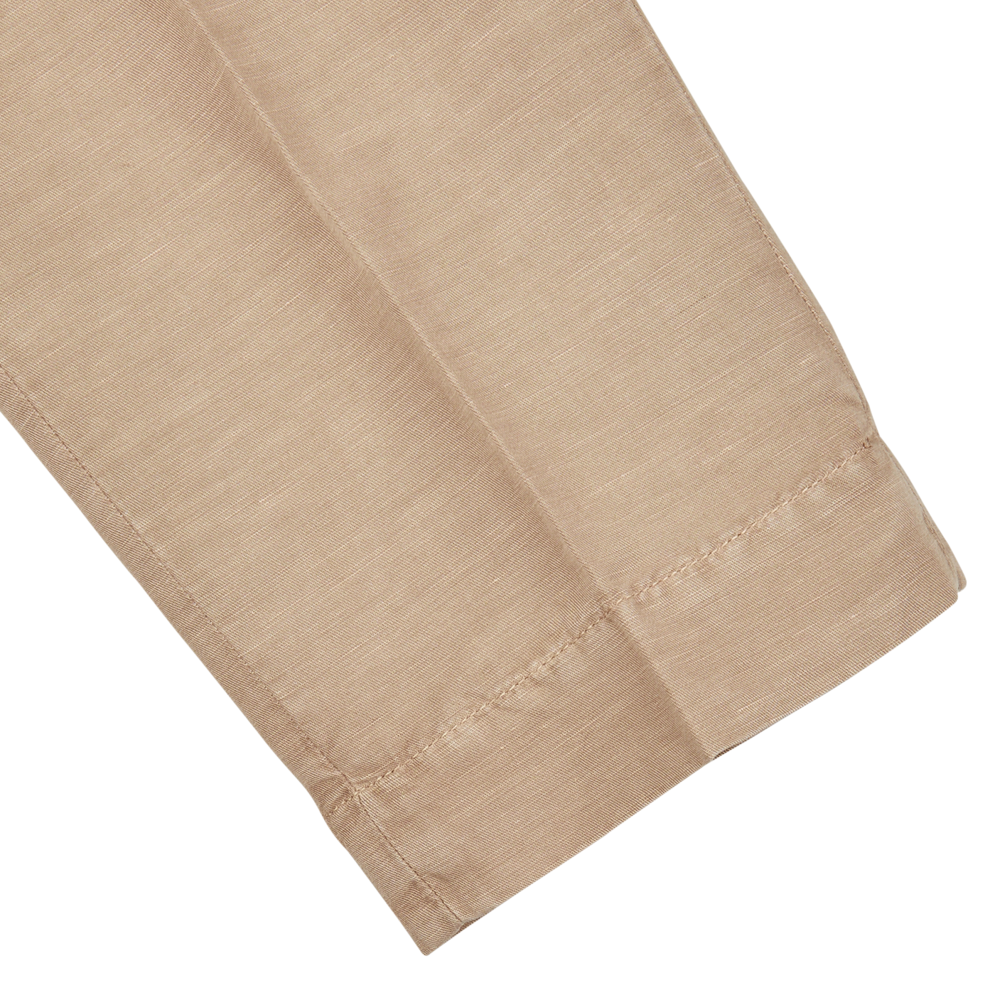 Light Beige Washed Chinolino Suit with a simple hem on a white background by Slowear.