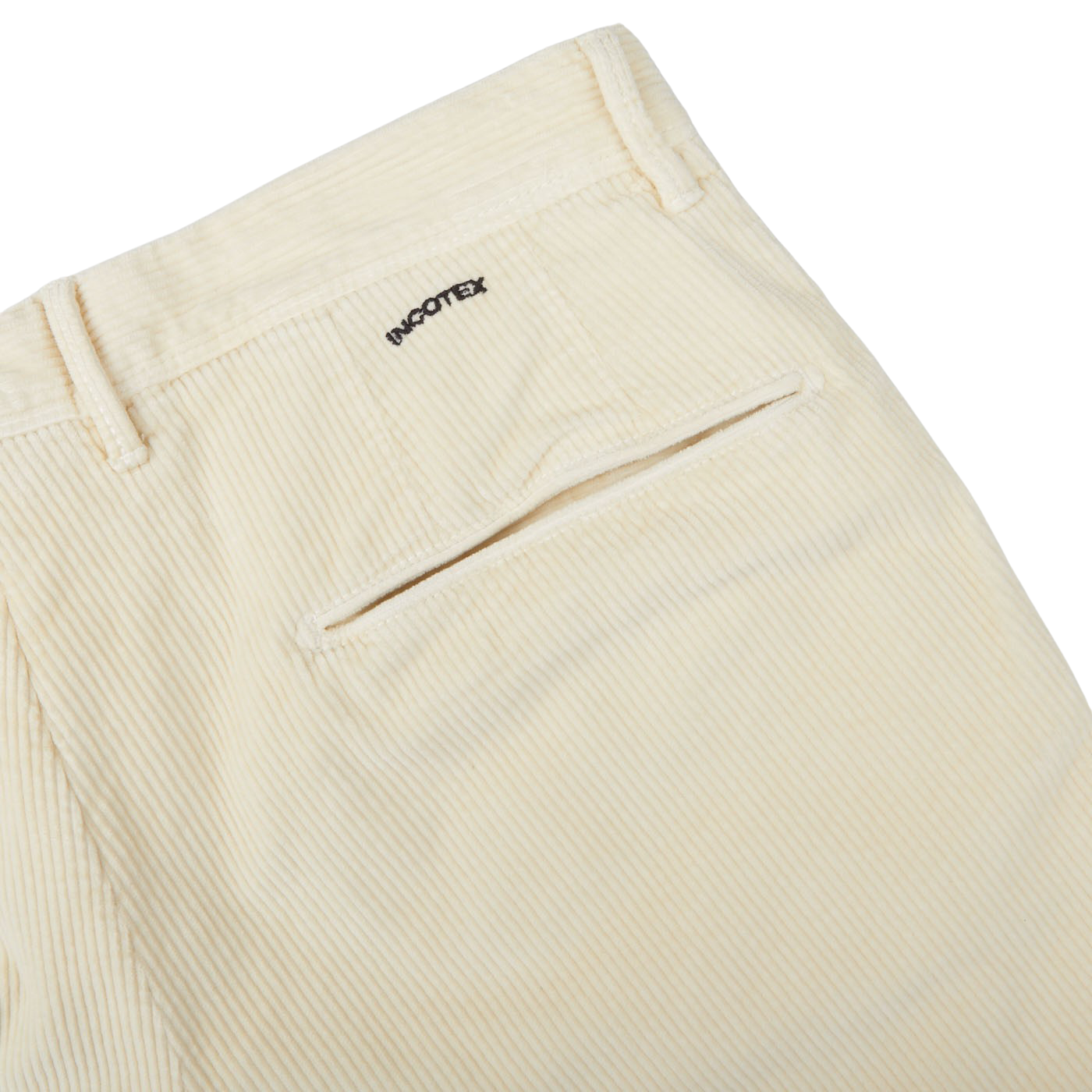 Incotex | Cream Beige Cotton Corduroy Slacks Chinos