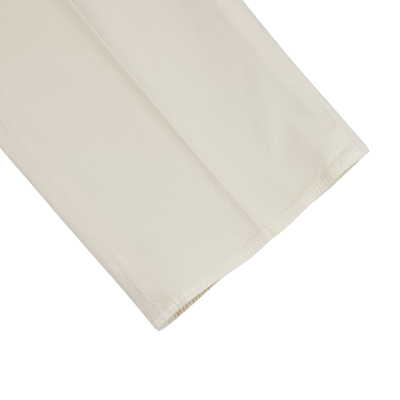 A pair of Incotex Light Beige Cotton Stretch Regular Chinos, elegantly displayed on a white surface.