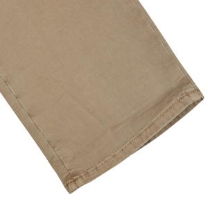 A close up of Light Brown Cotton Stretch Slacks Chinos by Incotex.