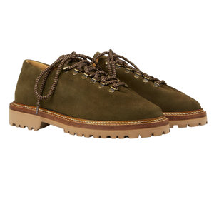 Jacques Soloviére Dark Green Suede Leather Rasmus Boots Feature