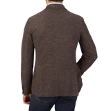 Luigi Bianchi wearing a Brown Melange Cotton Linen Jersey Blazer.
