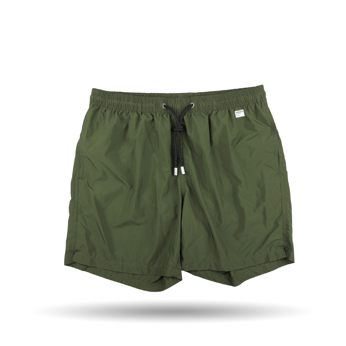 The MC2 Saint Barth Military Green Pantone 18-0316 Swim Shorts are designed with a contrasting drawstring waist and an elastic waistband, made from quick-drying fabric for ultimate comfort.