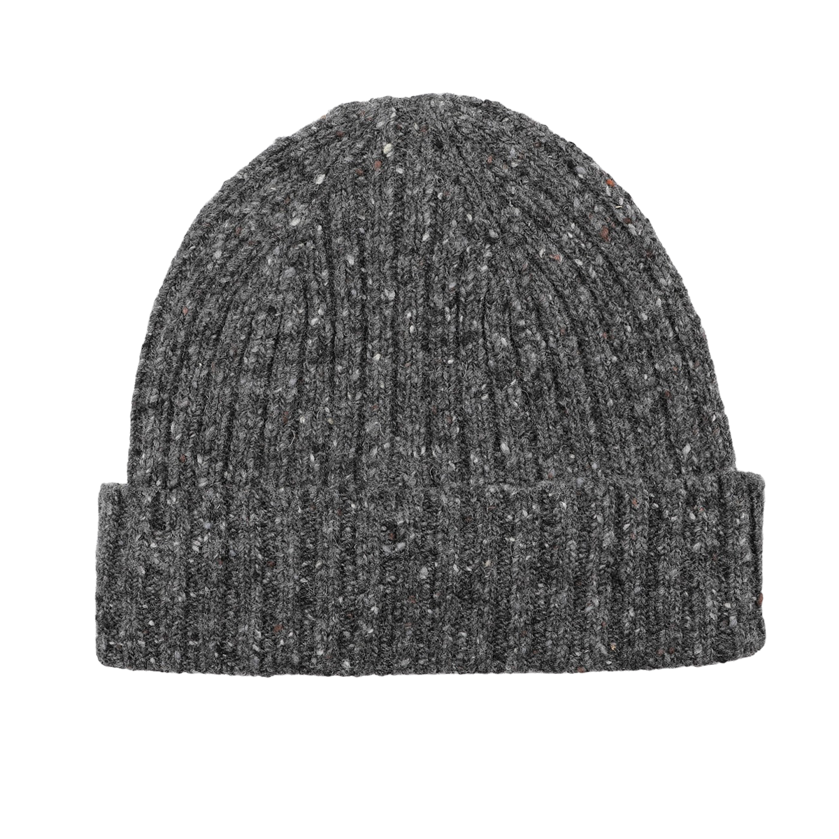 The Grey Melange Wool Donegal Beanie by Mackie exemplifies the craftsmanship of Scottish knitwear, providing a snug fit with its ribbed design. Made from pure wool Donegal, it ensures both warmth and style in every wear.