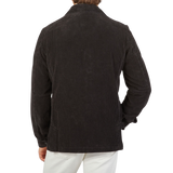 Massimo Alba Dark Grey Cotton Corduroy Field Jacket Back