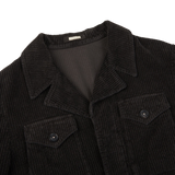 Massimo Alba Dark Grey Cotton Corduroy Field Jacket Collar