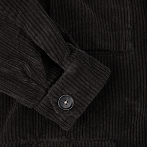 Massimo Alba Dark Grey Cotton Corduroy Field Jacket Cuff