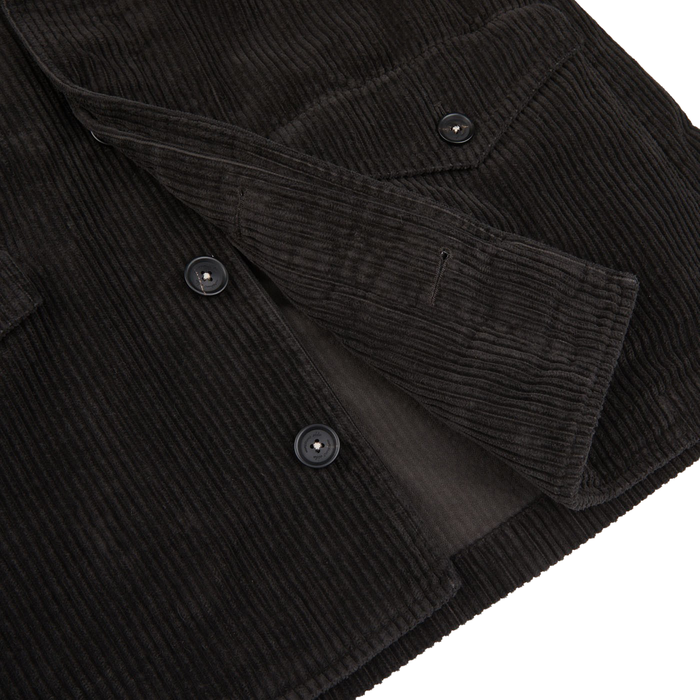 Massimo Alba Dark Grey Cotton Corduroy Field Jacket Edge