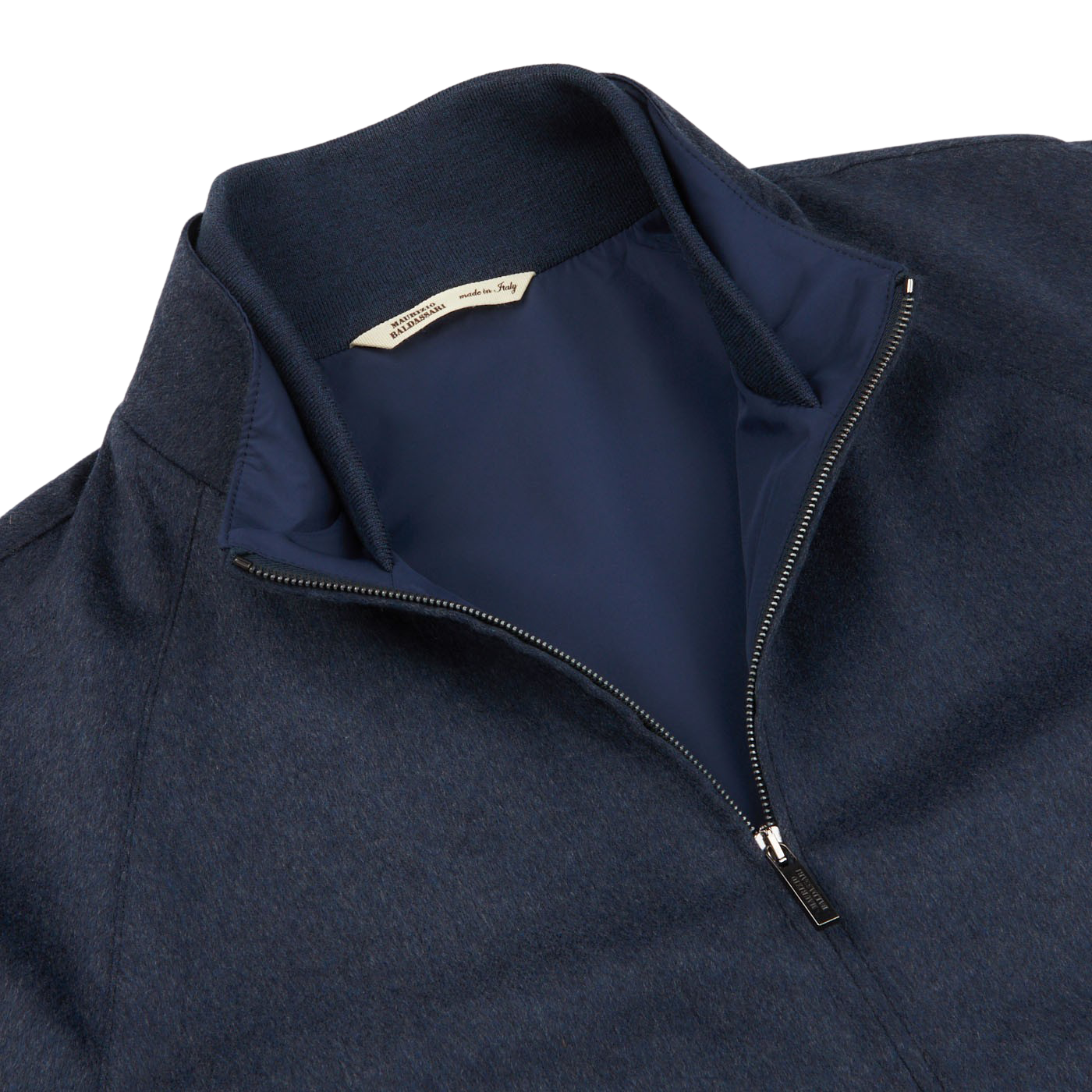 Maurizio Baldassari | Dark Blue Pure Cashmere Blouson – Baltzar