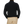 Man wearing a Black Cotton Silk Cable-Knit 1/4 Zip Sweater by Maurizio Baldassari and beige trousers, viewed from the back.